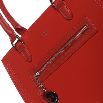 Jemná a elegantná dámska červená kabelka do ruky - David Jones Eliana