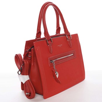 Jemná a elegantná dámska červená kabelka do ruky - David Jones Eliana