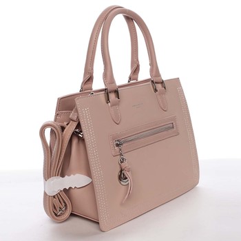 Jemná a elegantná dámska ružová kabelka do ruky - David Jones Eliana