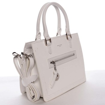 Jemná a elegantná dámska biela kabelka do ruky - David Jones Eliana