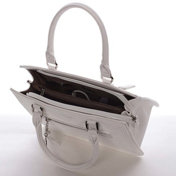 Jemná a elegantná dámska biela kabelka do ruky - David Jones Eliana