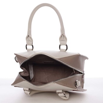 Malá originálna dámska kabelka do ruky krémovo biela - David Jones Aglaia