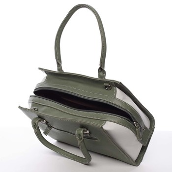 Luxusná módna olivovozelená kabelka cez plece - David Jones Ariana