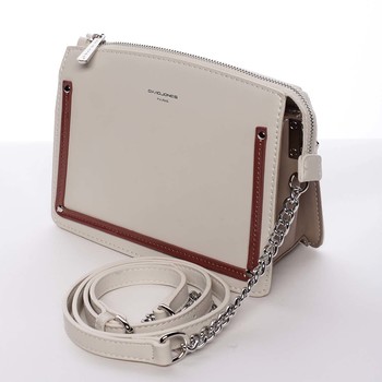 Malá originálna crossbody kabelka krémovobiela - David Jones Yuriko