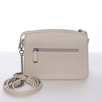Malá originálna crossbody kabelka krémovobiela - David Jones Yuriko