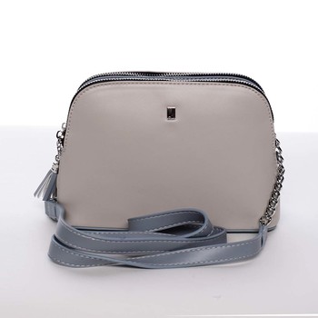 Malá elegantná doplnková crossbody kabelka krémovo sivá - David Jones Karen