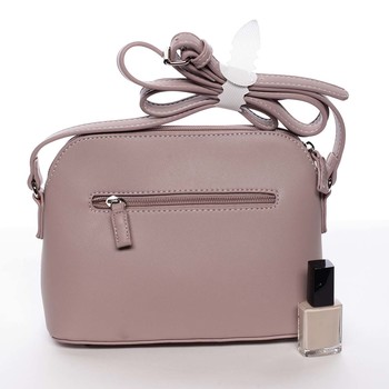 Malá svetlofialová pololakovaná crossbody kabelka - David Jones Kaori