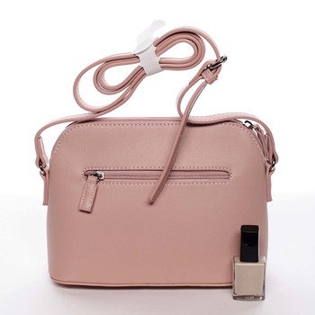 Malá ružová pololakovaná crossbody kabelka - David Jones Kaori