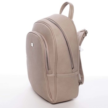 Veľký dámsky mäkký mestský ruksak pieskový - David Jones Beatrikas