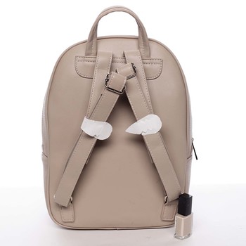 Veľký dámsky mäkký mestský ruksak pieskový - David Jones Beatrikas