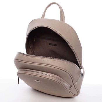 Veľký dámsky mäkký mestský ruksak pieskový - David Jones Beatrikas