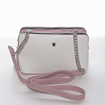 Malá elegantná a moderná crossbody kabelka biela - David Jones Melany