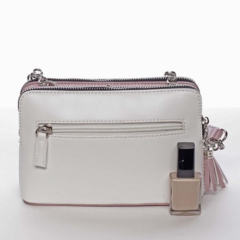 Malá elegantná a moderná crossbody kabelka biela - David Jones Melany