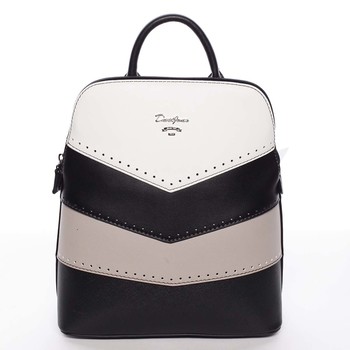 Originálny a moderný mestský čierny ruksak - David Jones JeanPaul