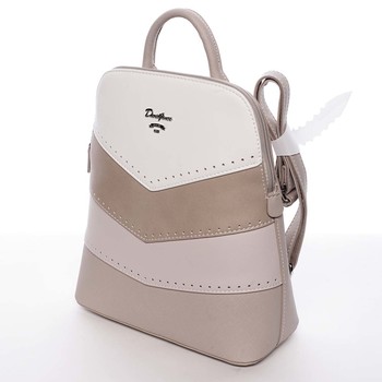 Originálny a moderný mestský krémovo sivý ruksak - David Jones JeanPaul