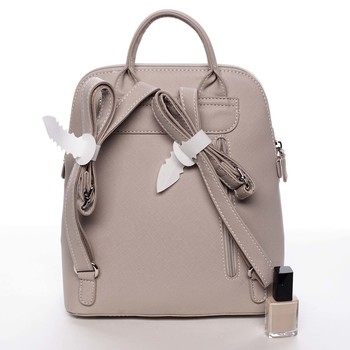 Originálny a moderný mestský krémovo sivý ruksak - David Jones JeanPaul