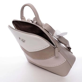 Originálny a moderný mestský krémovo sivý ruksak - David Jones JeanPaul