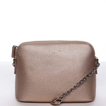 Osobitá a elegantná dámska zlatá crossbody kabelka - David Jones Milagros