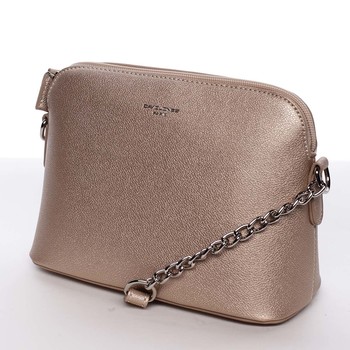 Osobitá a elegantná dámska zlatá crossbody kabelka - David Jones Milagros