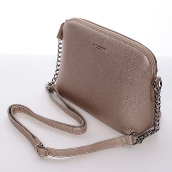 Osobitá a elegantná dámska zlatá crossbody kabelka - David Jones Milagros