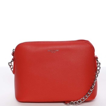 Osobitá a elegantná dámska červená crossbody kabelka - David Jones Milagros
