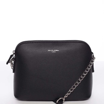Osobitá a elegantná dámska čierna crossbody kabelka - David Jones Milagros