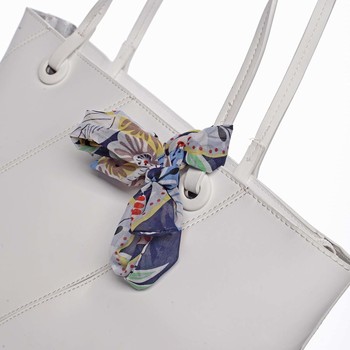 Veľká elegantná a originálna dámska biela kabelka cez rameno - David Jones Keiko