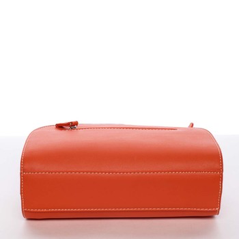 Módna oblá dámska crossbody oranžová kabelka - David Jones Anny