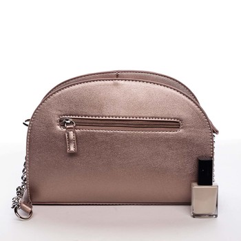 Módna oblá dámska crossbody zlatá kabelka - David Jones Anny