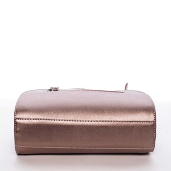 Módna oblá dámska crossbody zlatá kabelka - David Jones Anny