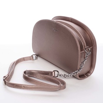 Módna oblá dámska crossbody zlatá kabelka - David Jones Anny