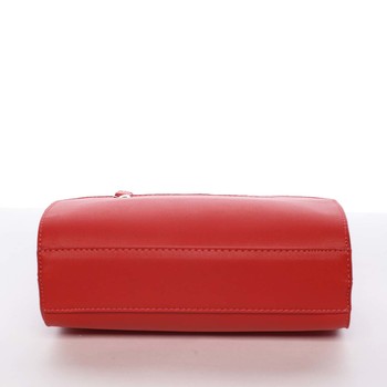 Módna oblá dámska crossbody červená kabelka - David Jones Anny