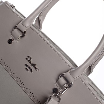 Dámska luxusná ľahko perforovaná sivá kabelka - David Jones Dapphnei