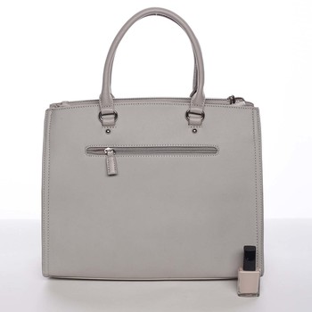 Dámska luxusná ľahko perforovaná sivá kabelka - David Jones Dapphnei