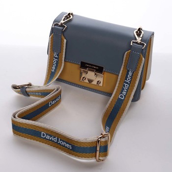 Extravagantná dámska modro-žltá crossbody kabelka - David Jones Magaly