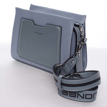 Dámska svetlomodrá crossbody kabelka s kapsičkou - David Jones Angeli