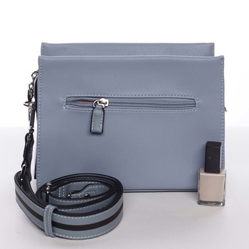 Dámska svetlomodrá crossbody kabelka s kapsičkou - David Jones Angeli