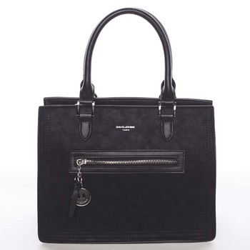 Jemná a elegantná dámska čierna kabelka do ruky - David Jones Eliana