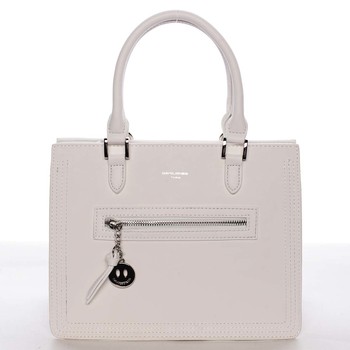 Jemná a elegantná dámska biela kabelka do ruky - David Jones Eliana