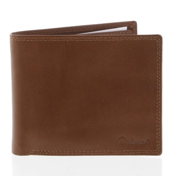 Kožená elegantná hnedá peňaženka pre mužov - Delami Gaillard