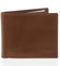 Kožená elegantná hnedá peňaženka pre mužov - Delami Gaillard
