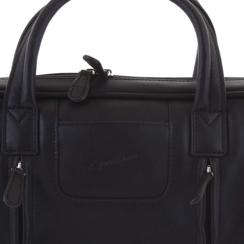Luxusná kožená taška cez plece čierna - Gerard HENON Derell