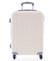 Moderný krémovo biely škrupinový cestovný kufor - Ormi Dopp L