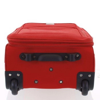 Klasický látkový červený cestovný kufor - Ormi Stof M