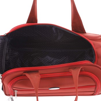 Tmavočervená cestovná taška na kolieskach sada - Lumi Sakk L, M, S