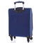 Kvalitný elegantný látkový modrý cestovný kufor - Ormi Mada S