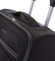 Kvalitný elegantný látkový čierny cestovný kufor - Ormi Mada M