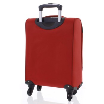 Kvalitný elegantný látkový červený cestovný kufor - Ormi Mada S
