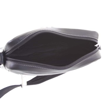 Čierna luxusná kožená pánska taška - Sendi Design IG987