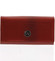 Dámska elegantná kožená peňaženka červená - Cavaldi H271